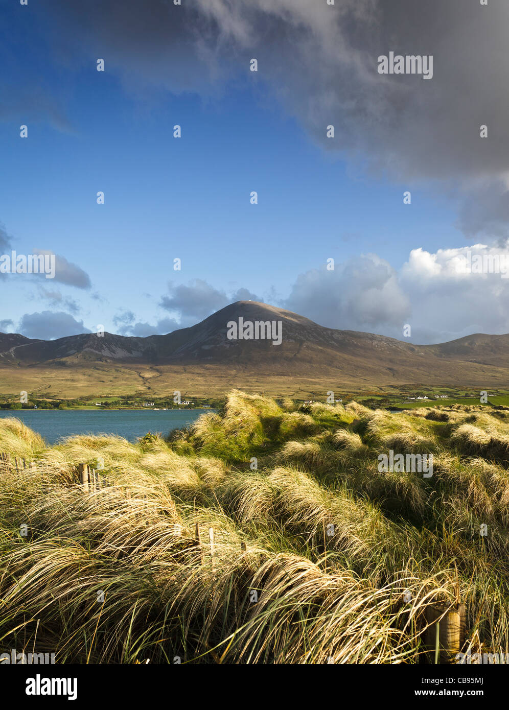 Croagh Patrick (the reek) County Mayo, Ireland bathed early summer sunlight Stock Photo