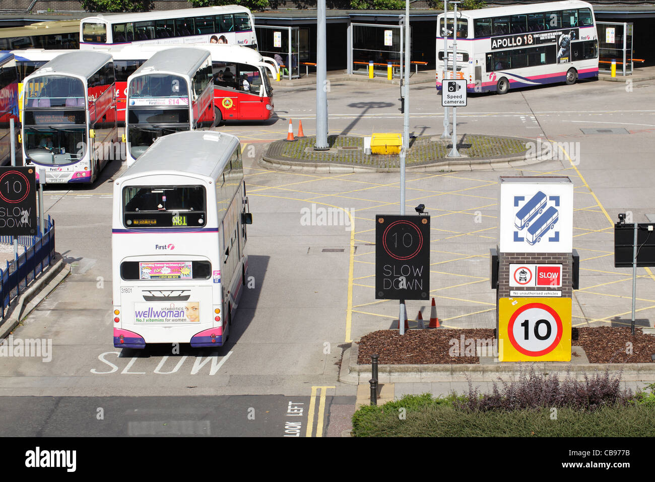 Buchanan Bus Station in Glasgow city centre, Scotland, UK Stock Photo