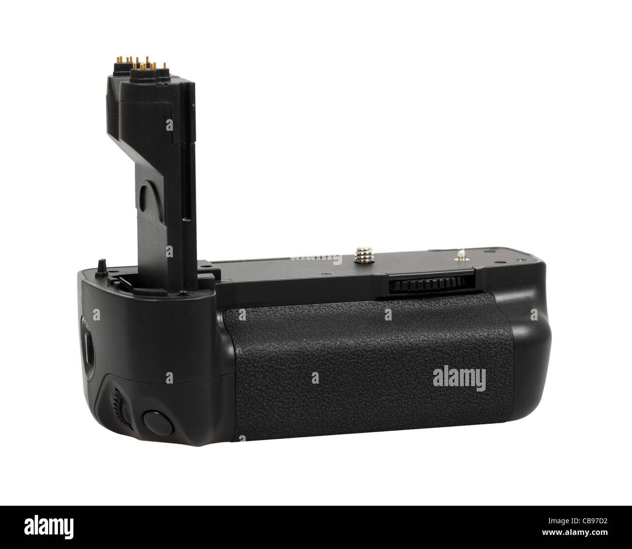 Battery grip for dslr cameras isolated over white with clipping path Stock Photo