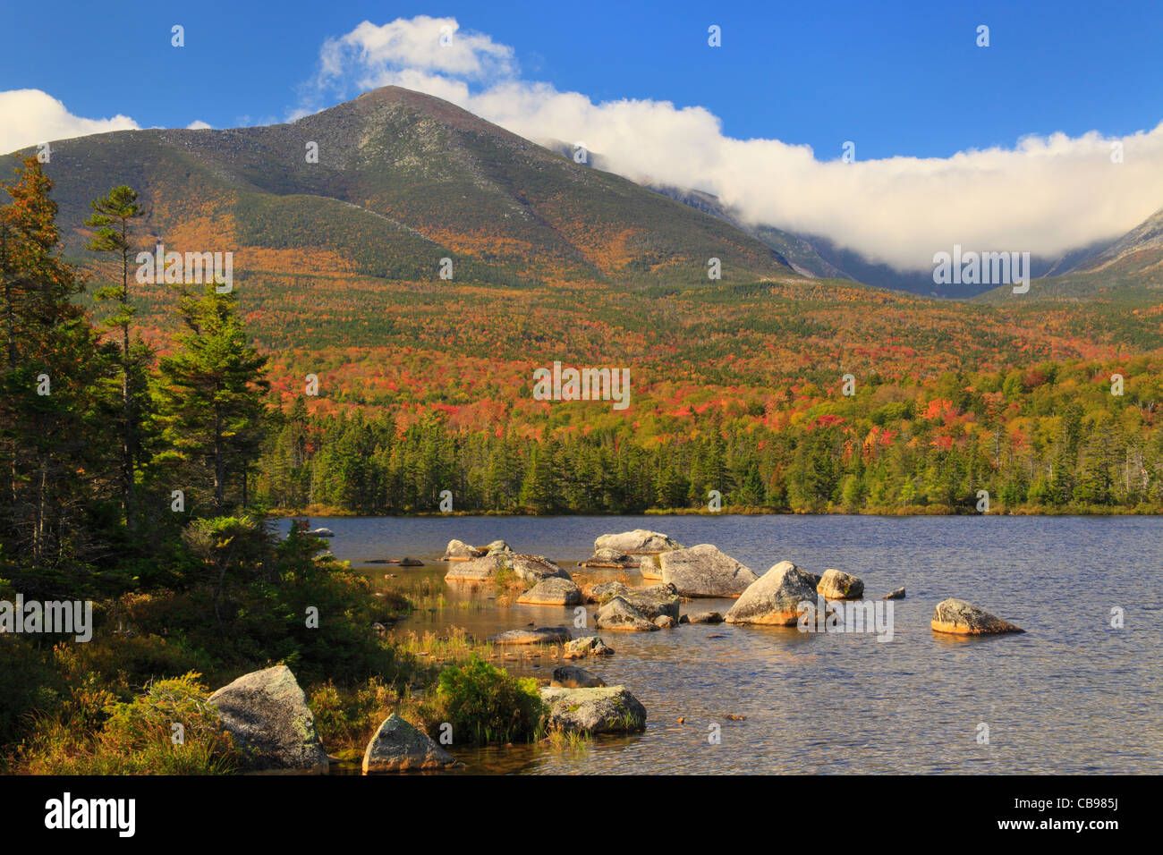 Sandy Stream Pond with Mount Katahdin, Baxter State Park, Millinocket ...