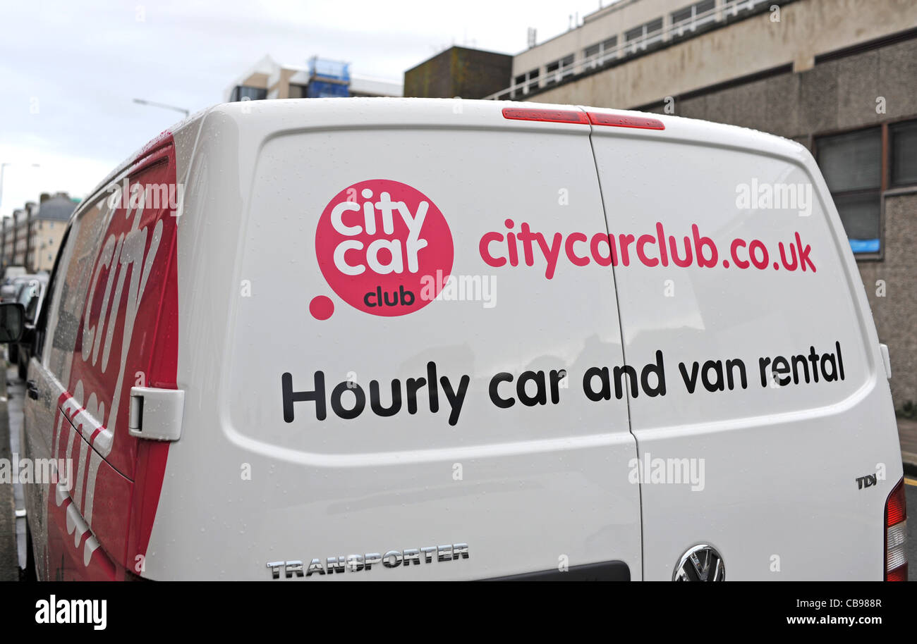 City Car Club badge or motif on VW van Brighton UK Stock Photo
