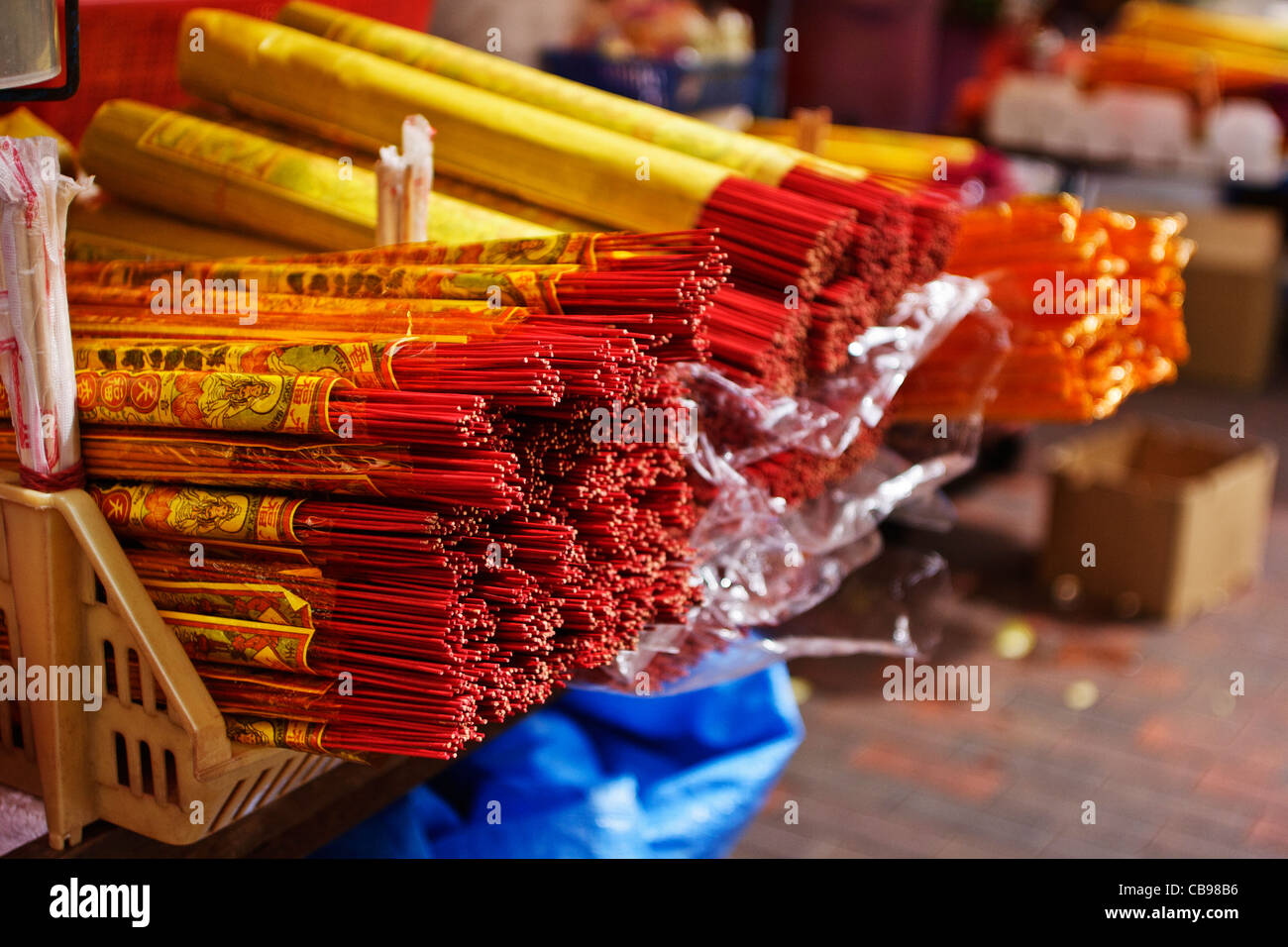 Colourful incense sticks for sale, Singapore Stock Photo Alamy