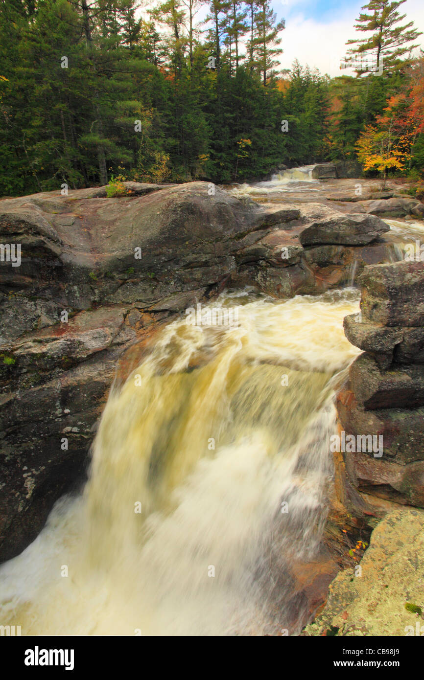 Screw Auger Falls, Grafton Notch State Park, Newry, White Mountains, Maine, USA Stock Photo