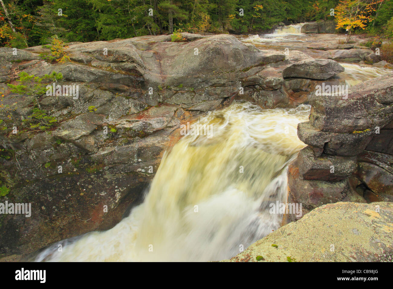 Screw Auger Falls, Grafton Notch State Park, Newry, White Mountains, Maine, USA Stock Photo