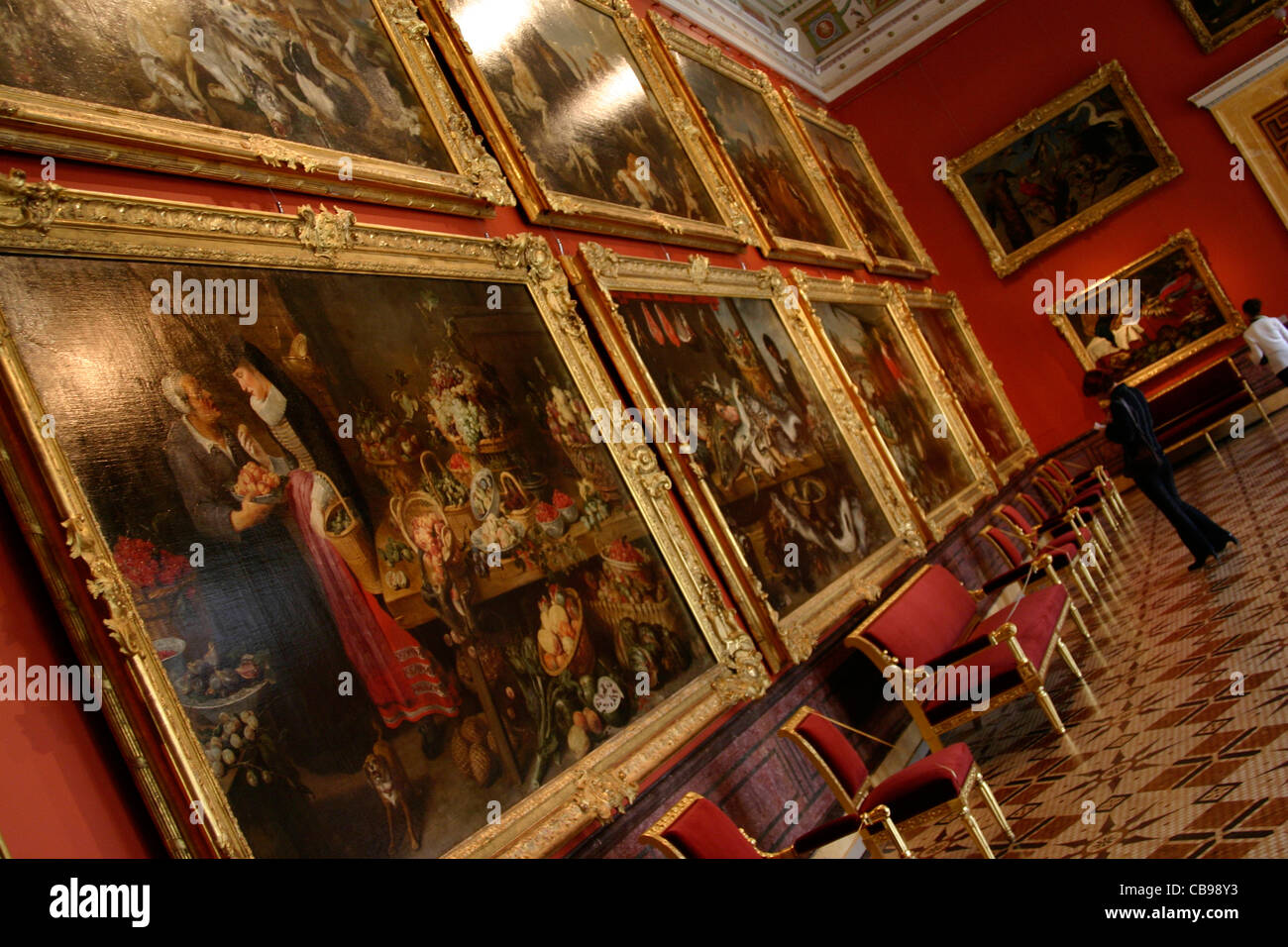 Paintings inside the Hermitage Museum, Saint Petersburg, Russia Stock ...