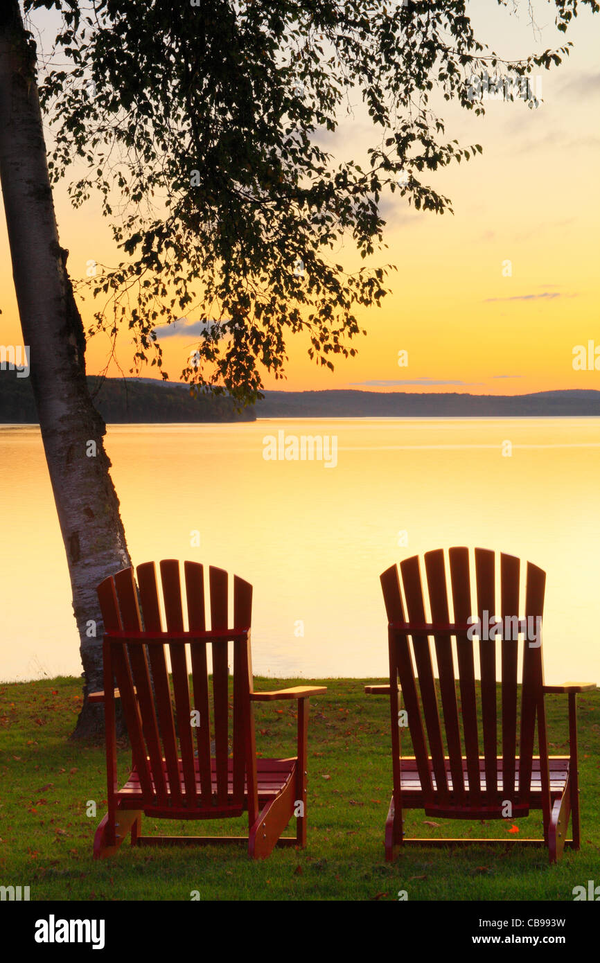 Rangeley Lake And Foliage High Resolution Stock Photography and Images