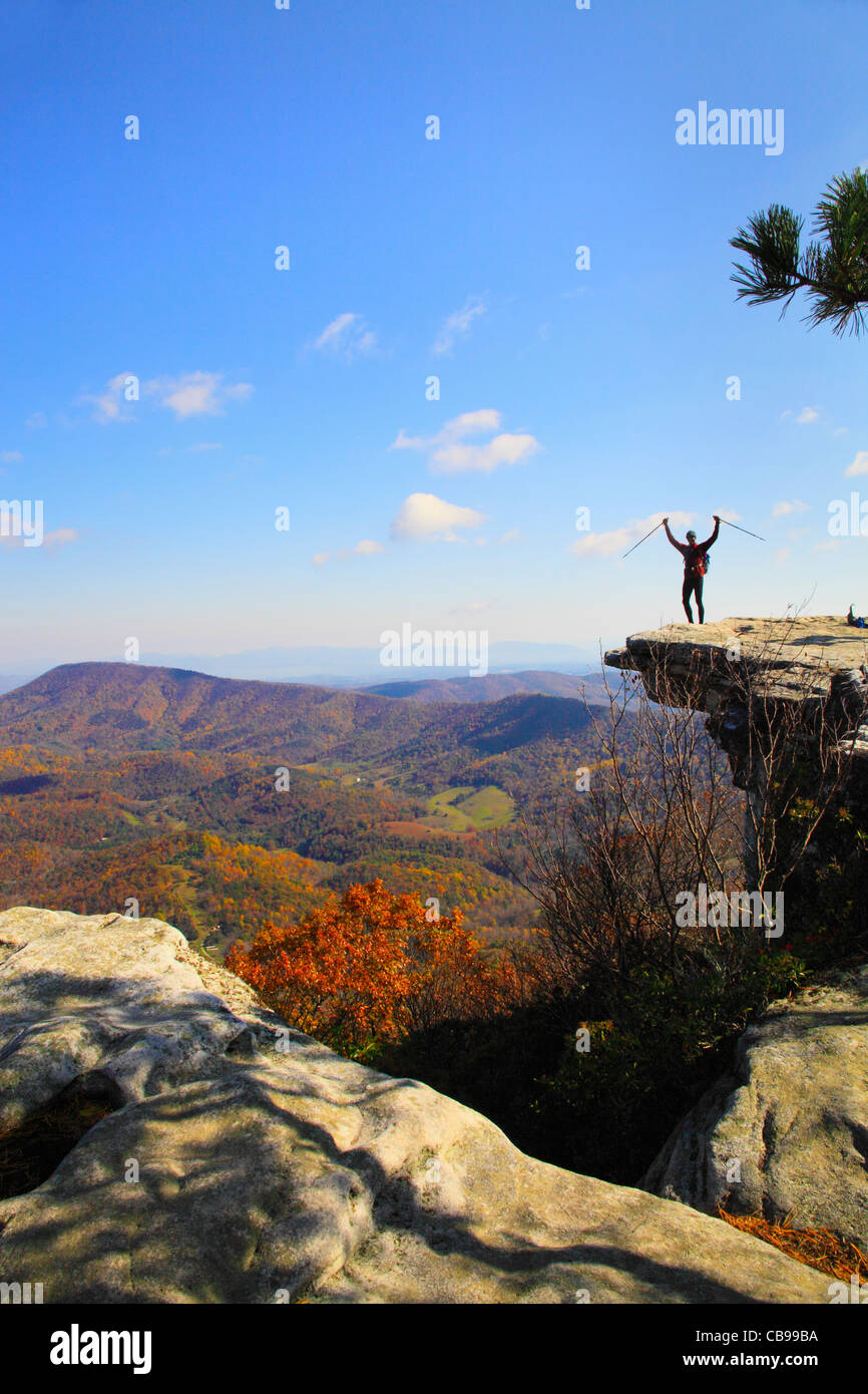 McAfee Knob, Appalachian Trail, Roanoke, Virginia, USA Stock Photo