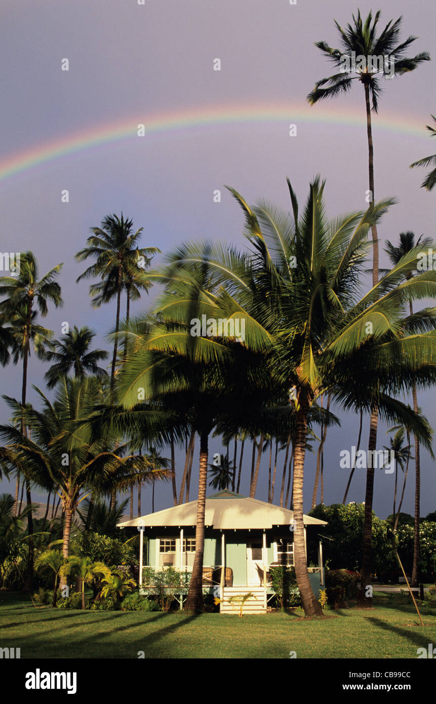 Hawaii Kauai Waimea Plantation Cottages Waimea Town Stock Photo