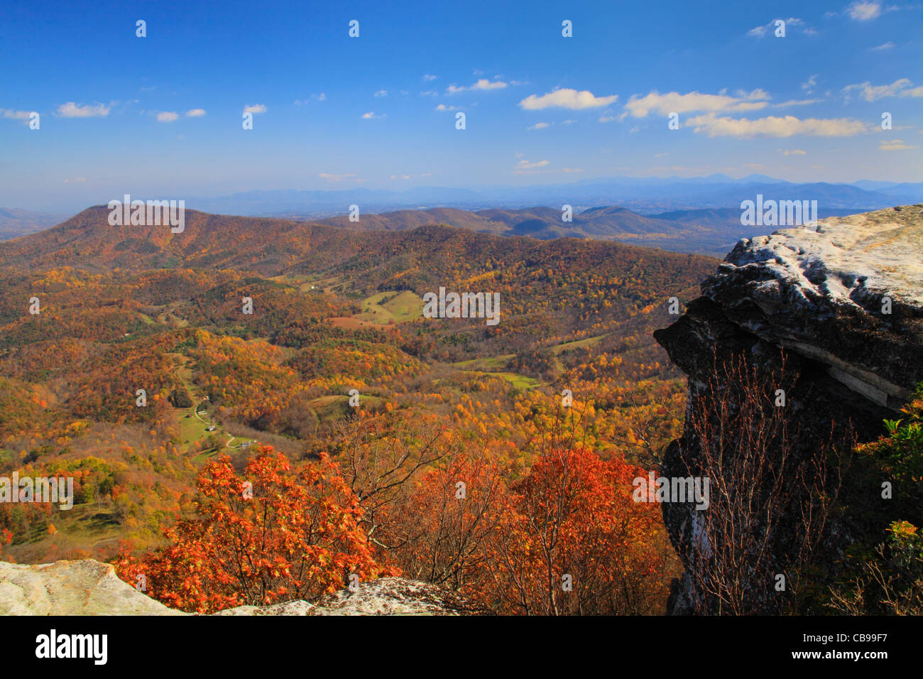 McAfee Knob, Appalachian Trail, Roanoke, Virginia, USA Stock Photo