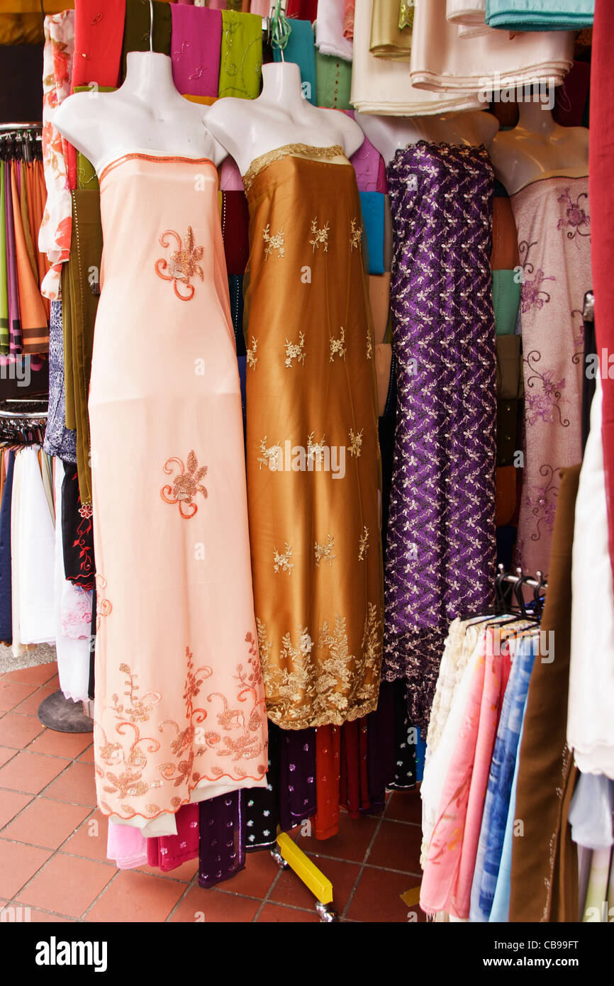 Materials for ladies dresses, Arab Quarter, Singapore. Stock Photo