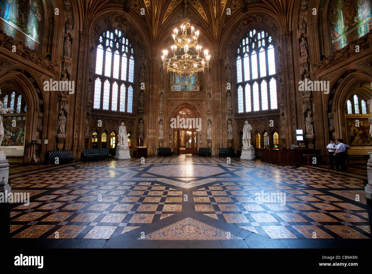 House of Lords & House of Commons Lobby, The Parliament, London, UK Stock Photo