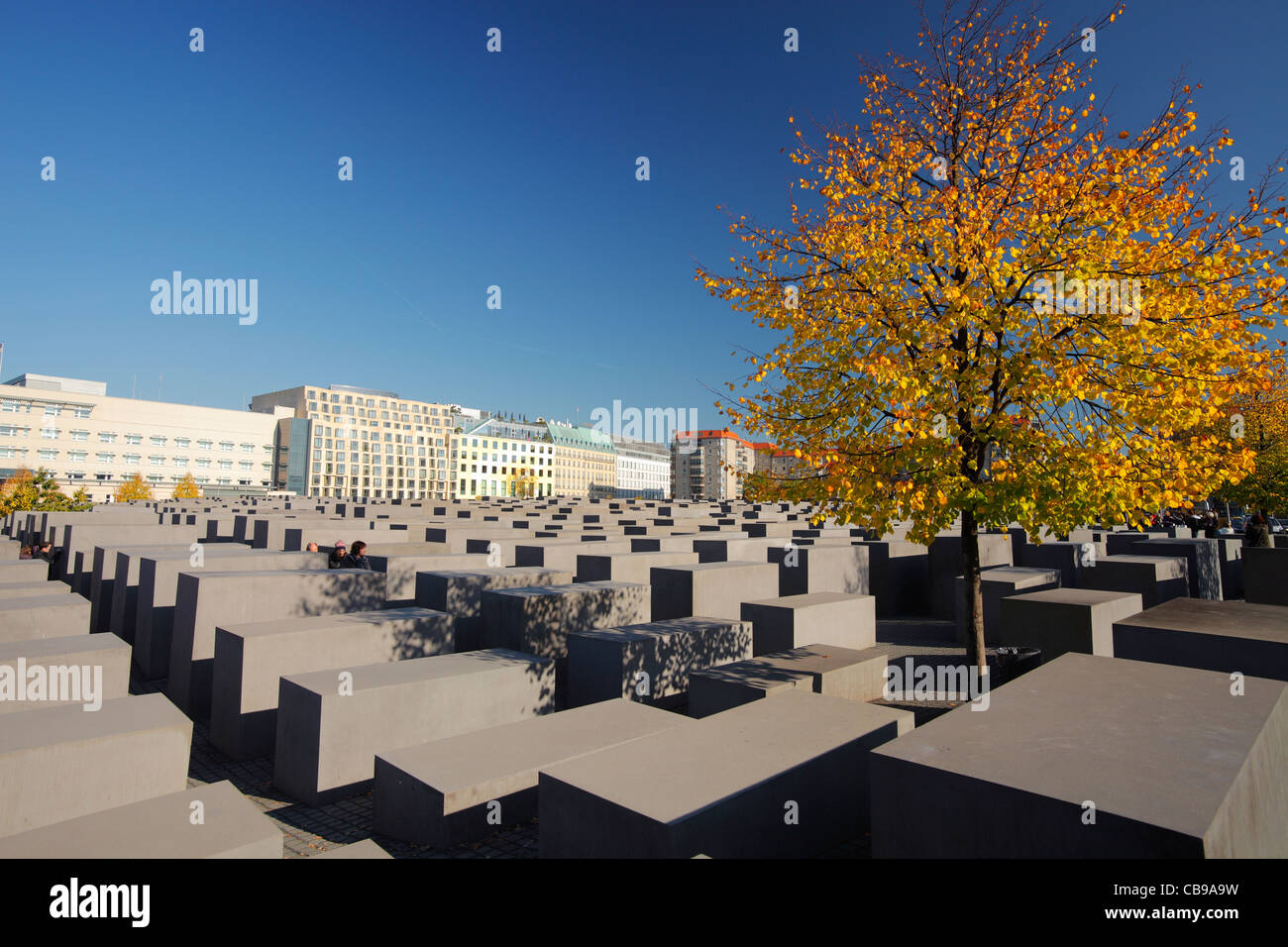 The Memorial to the Murdered Jews of Europe in Berlin, Germany; Denkmal ...