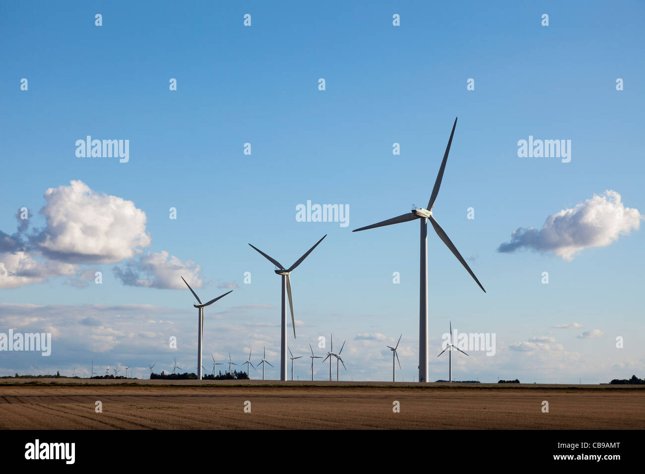Wind turbines Eure-et-Loir France Stock Photo