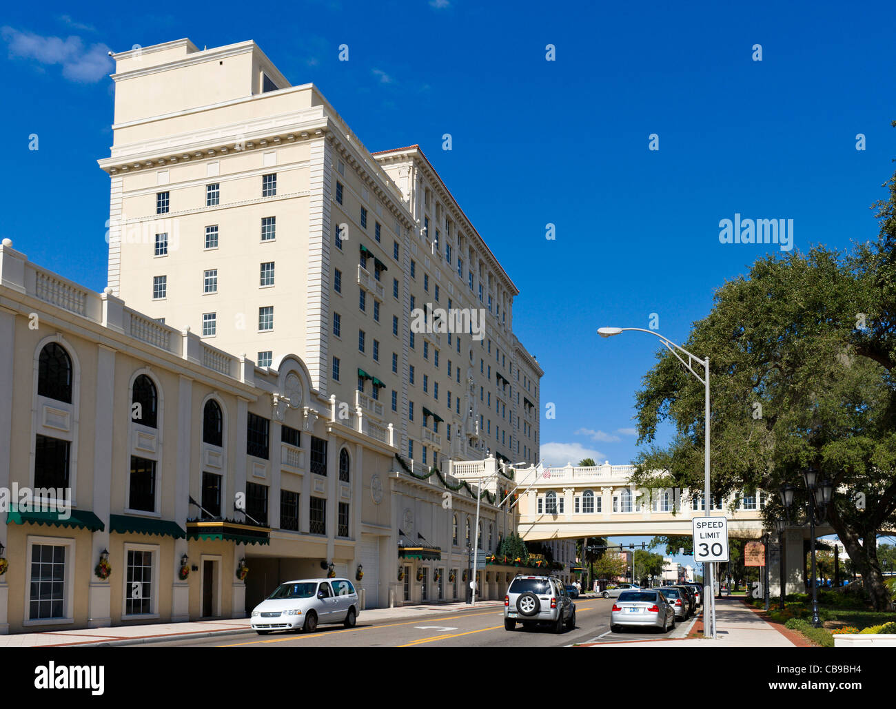 The Fort Harrison Hotel, Ft Harrison Ave, Clearwater, spiritual headquarters and mecca of Church of Scientology, Florida, USA Stock Photo