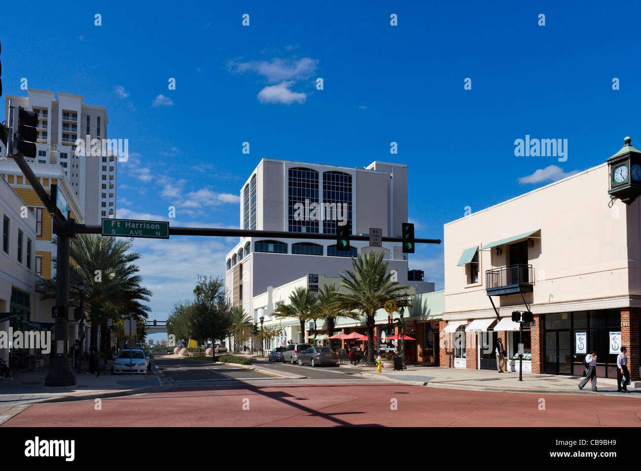 Cleveland Street and Fort Harrison Avenue in downtown Clearwater