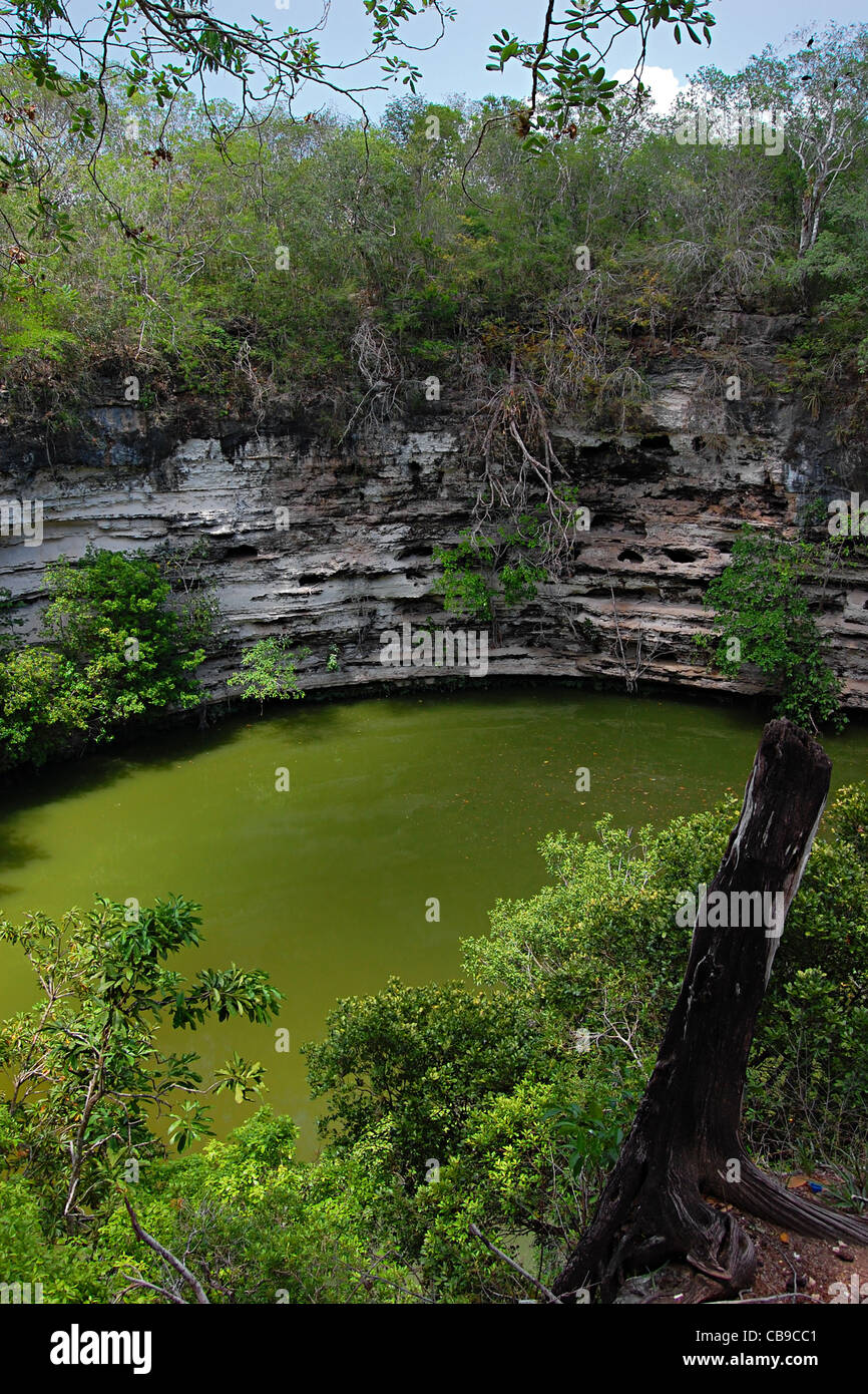 Sacred Cenote, Chichen Itza, Yucatan, Mexico Stock Photo