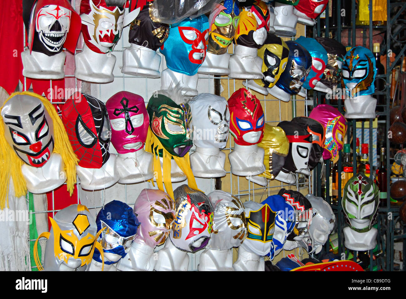 Wrestling Masks, Merida, Mexico Stock Photo - Alamy