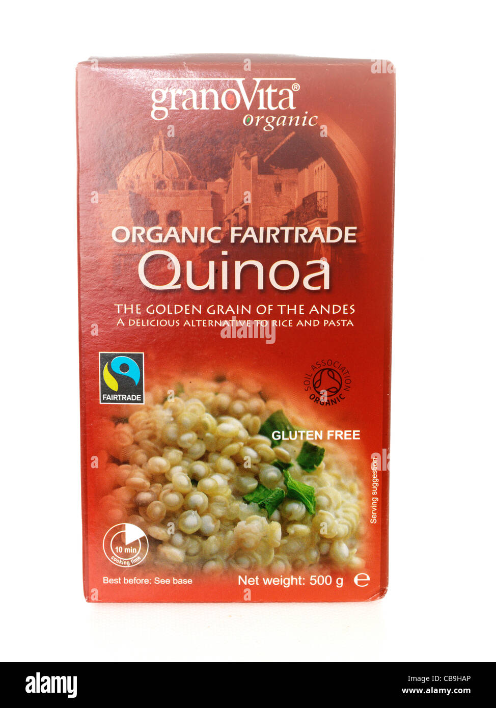Box of Quinoa Stock Photo