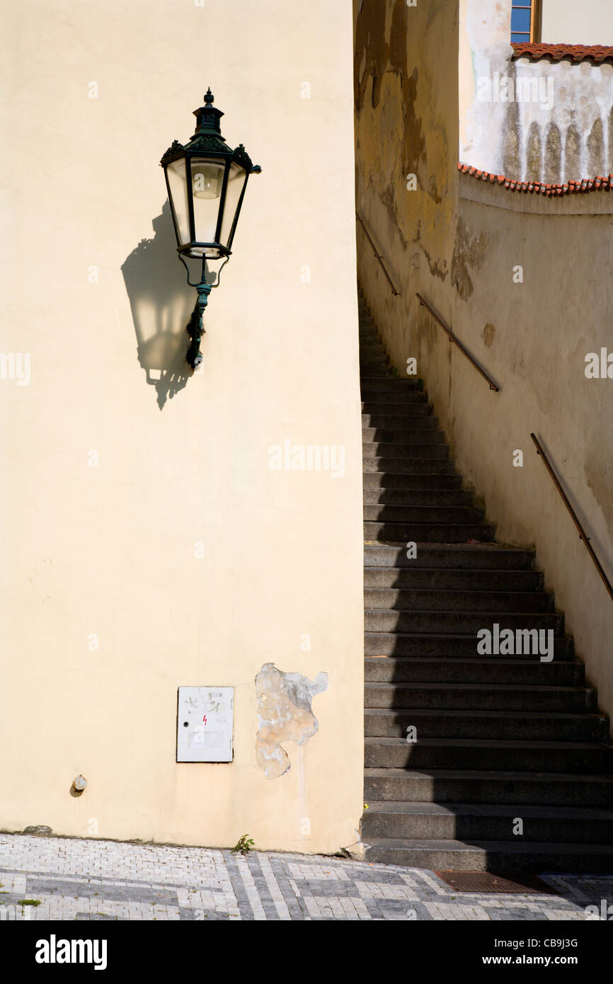 Prague - stairs - Little quarter Stock Photo