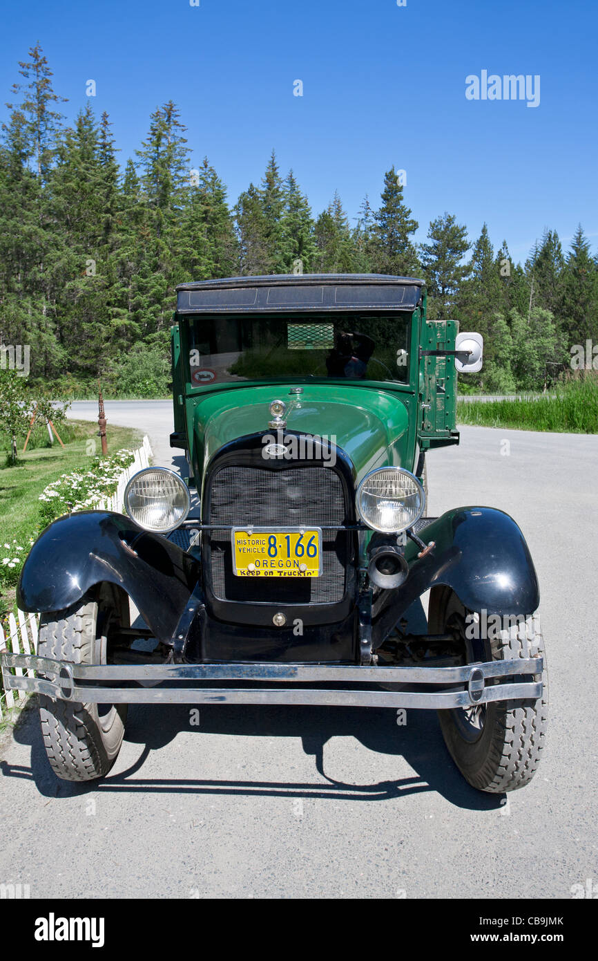 Antique Ford truck. Gustavus. Alaska. USA Stock Photo