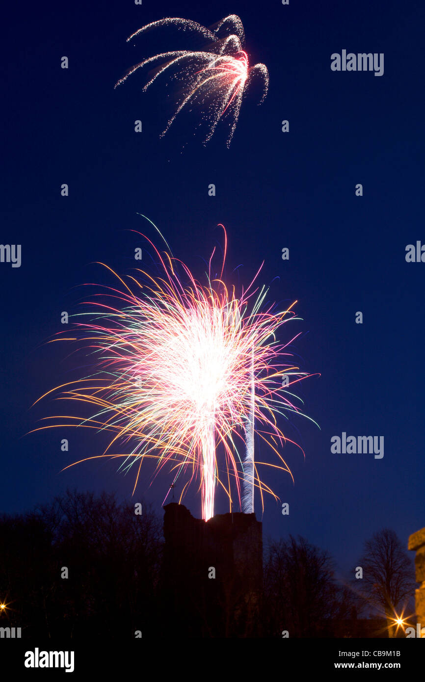 Christmas Market Finale Firework Display over Knaresborough Castle ...