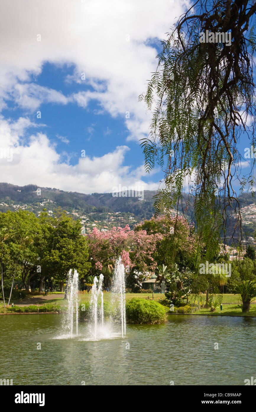 Fountains, Parque de Santa Catarina (Santa Catarina Park), Funchal, Madeira Stock Photo