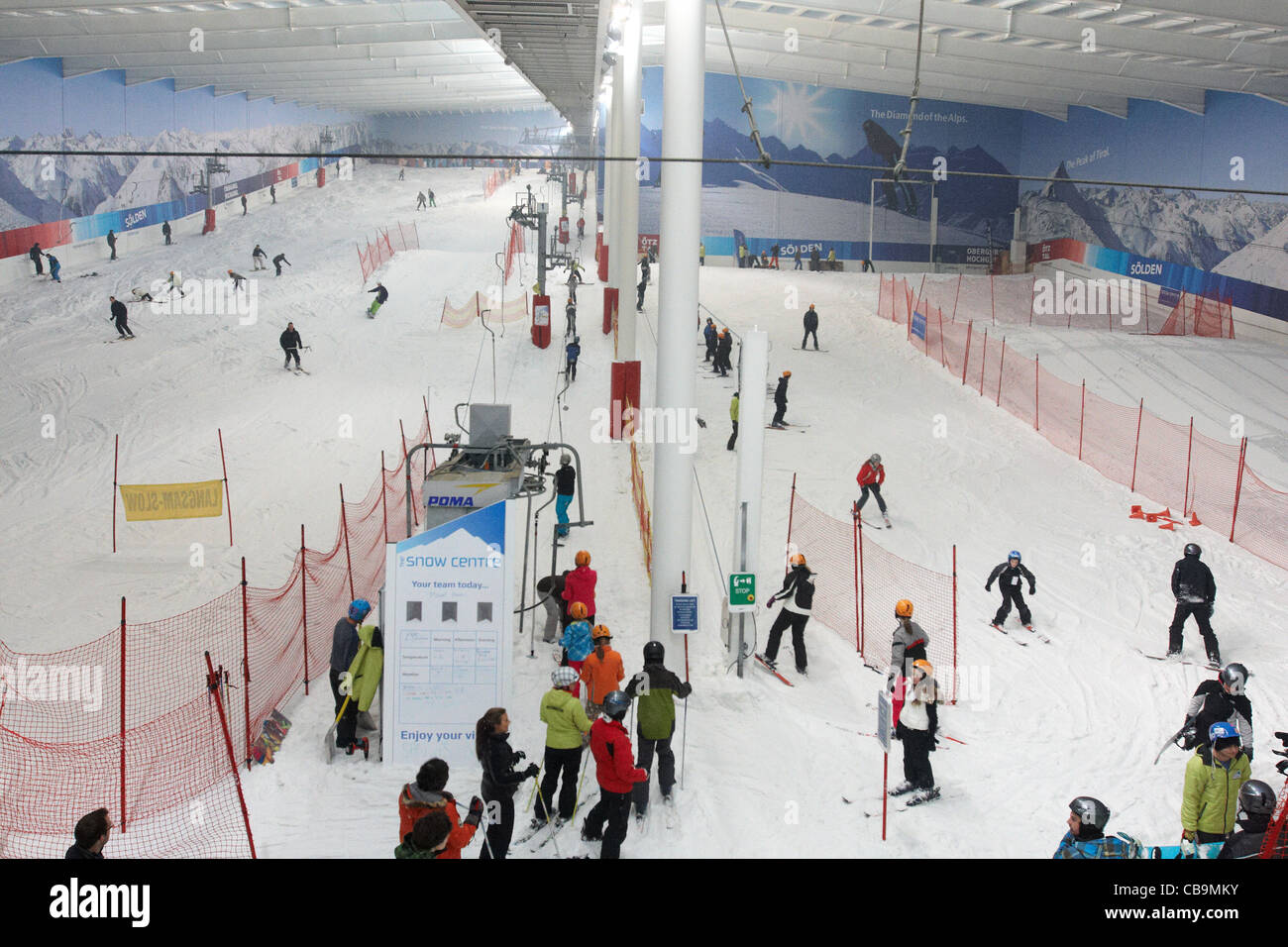 Interior View Of The Indoor Real Snow Slopes At The Snow Centre Hemel 