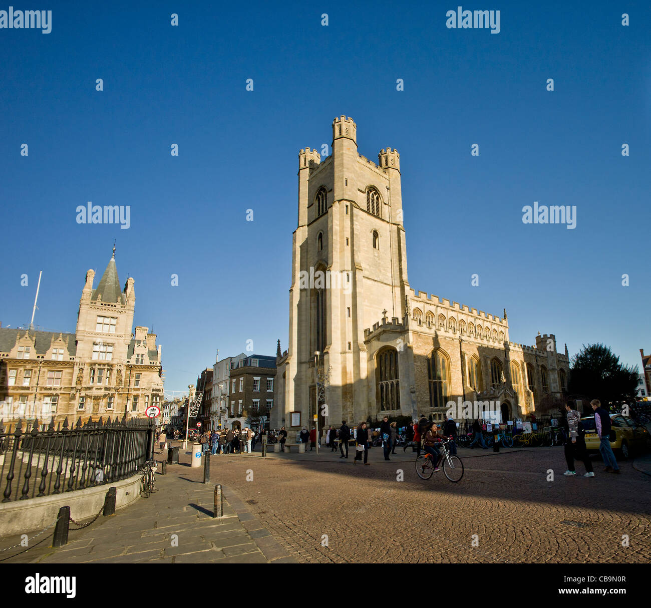 Great St Marys Church and Gonville and Caius College Cambridge city Cambridgeshire England Stock Photo