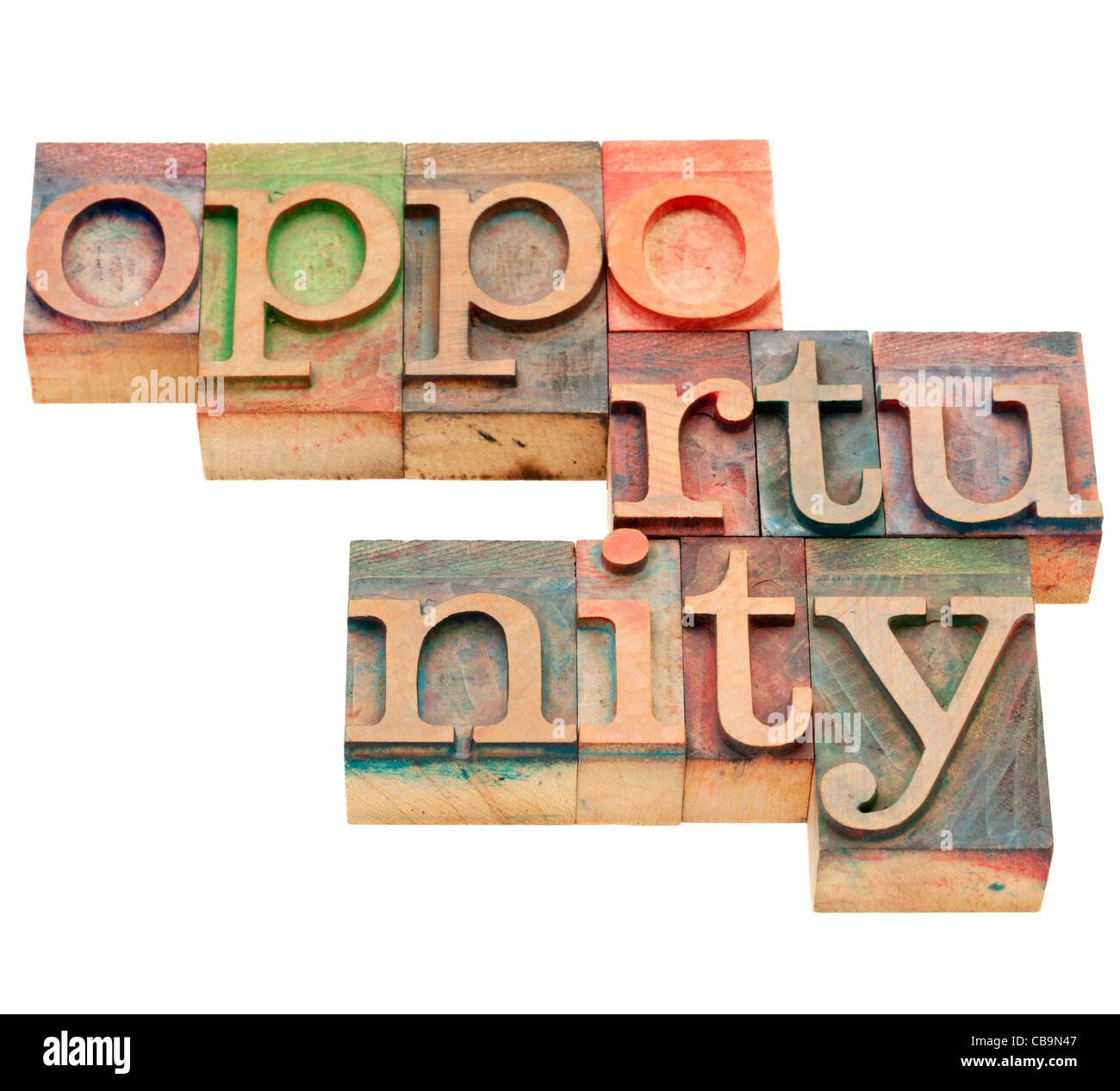 opportunity - isolated word in vintage wood letterpress printing blocks Stock Photo