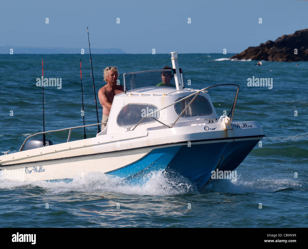 Day fishing boat, Cornwall, UK Stock Photo Alamy