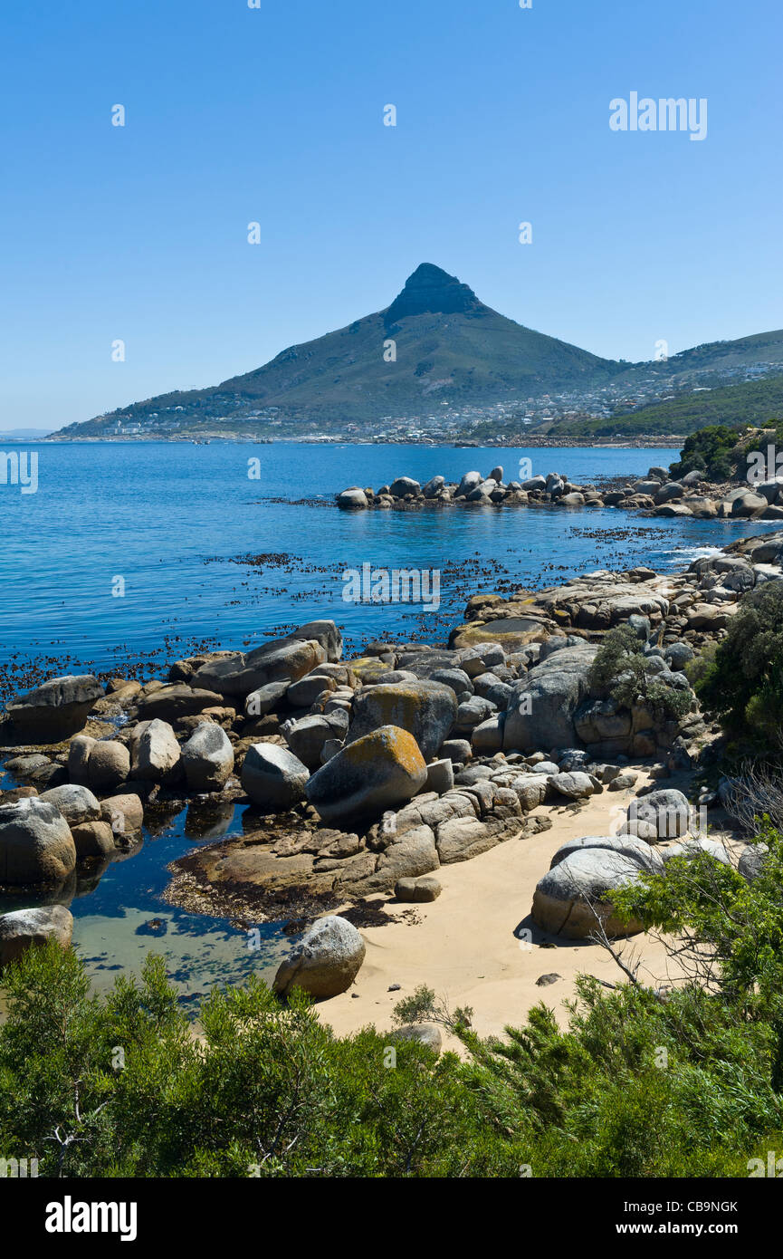 Coastline south of Camps Bay -Lions head in the background- Cape Town South Africa Stock Photo