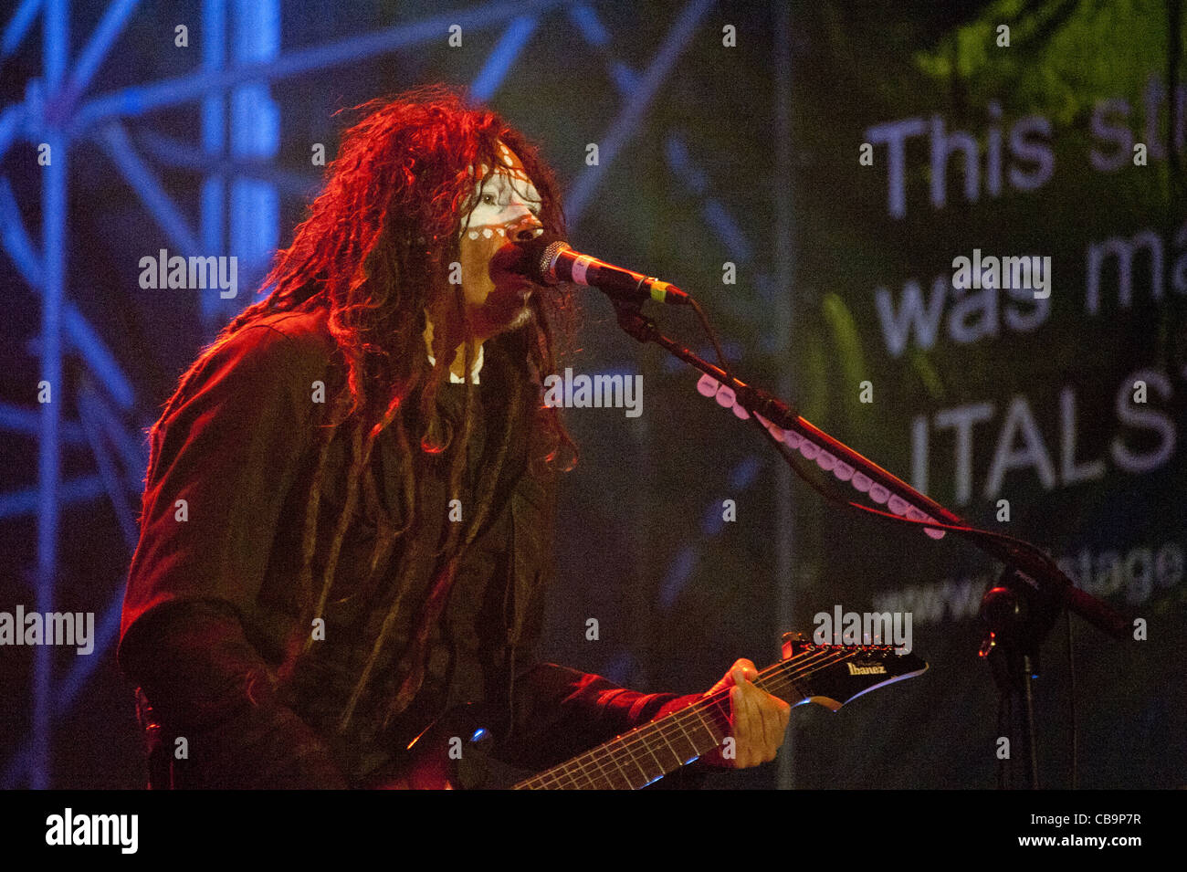 James Shaffer of Korn performs in Rome Stock Photo