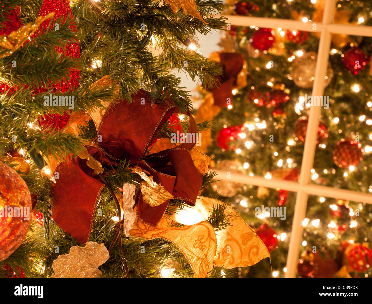 Christmas tree in historical Broadmoor Hotel during the White Lights