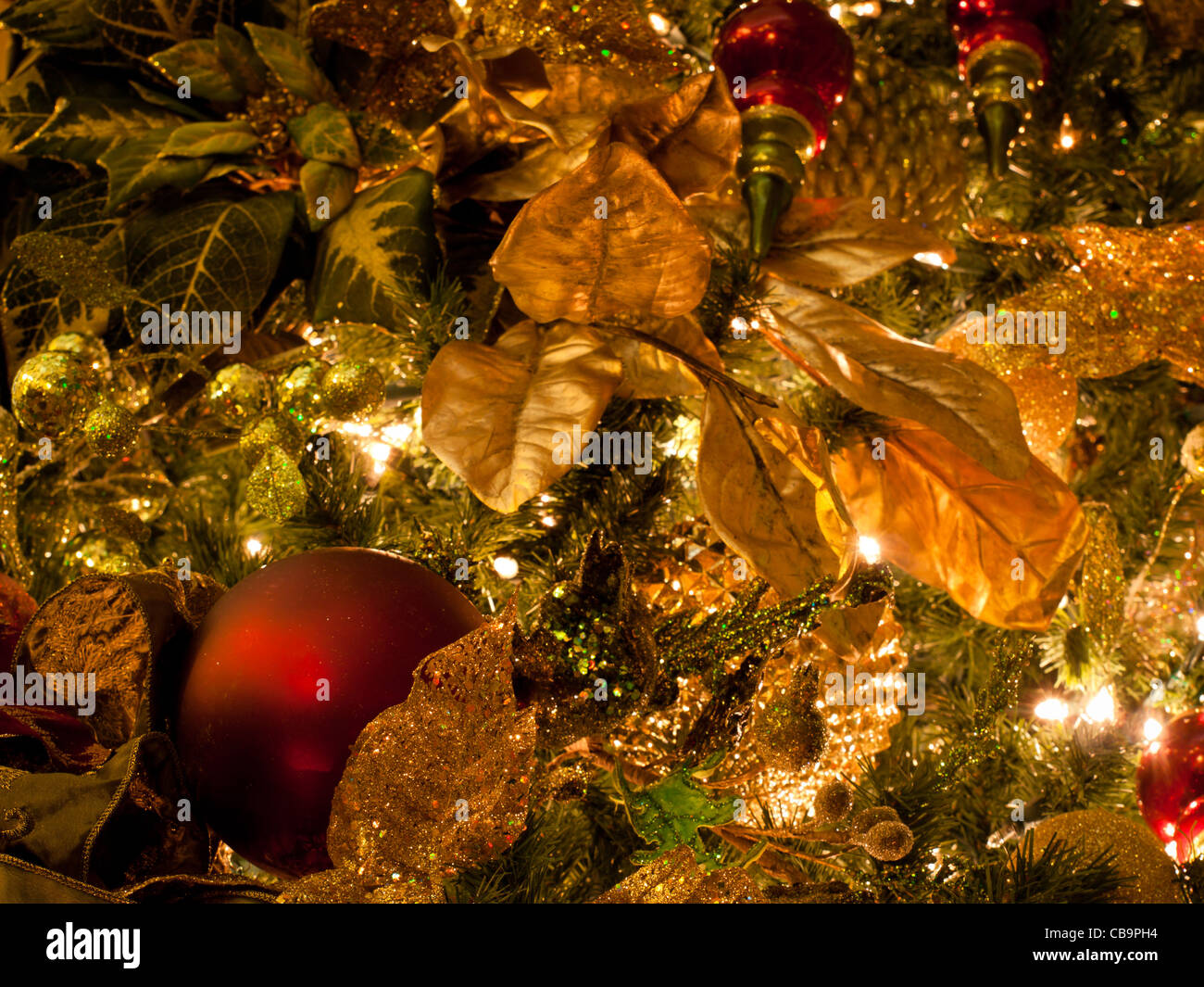 Christmas tree in historical Broadmoor Hotel during the White Lights