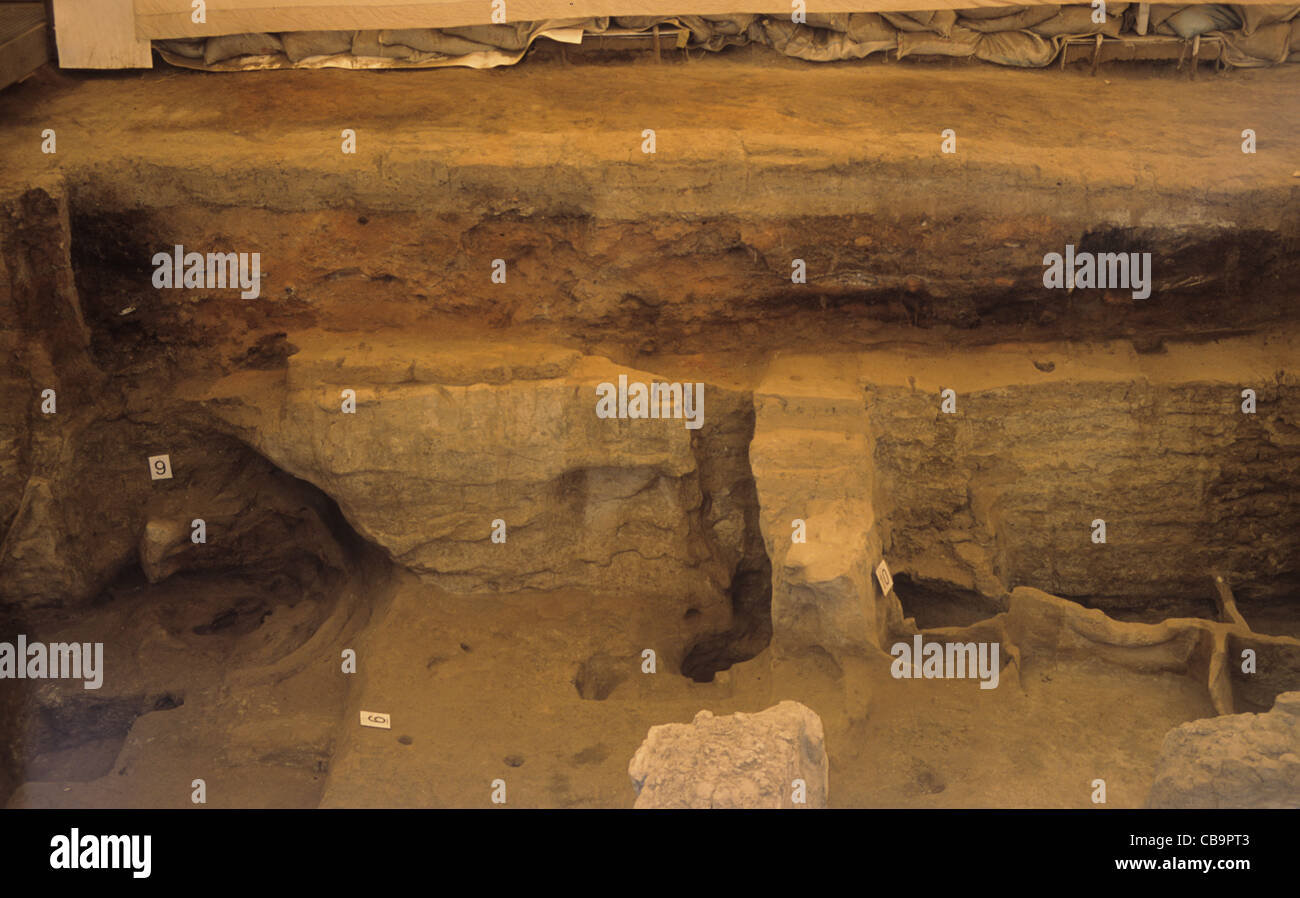 Neolithic archaeological site of Catalhoyuk central Anatolia Turkey Stock Photo