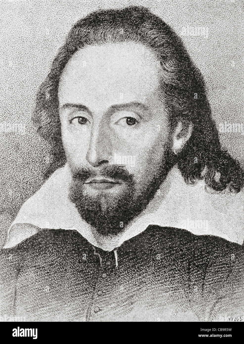 William Shakespeare, 1564 - 1616. English poet and playwright. This portrait is known as the Dunford Likeness. Stock Photo