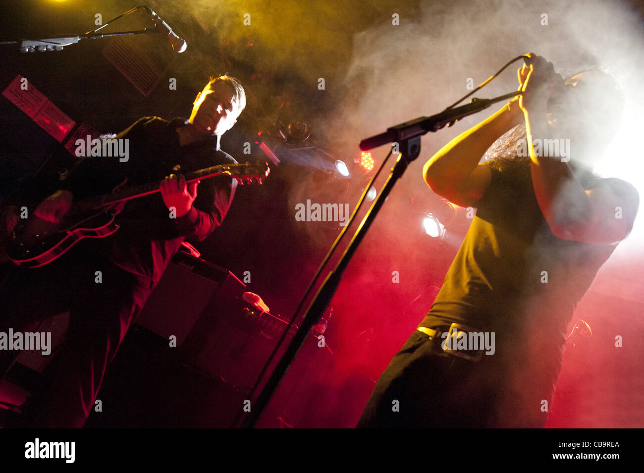 Greg Dulli and Manuel Agnelli of The Twilight Singers perform in Rome Stock Photo