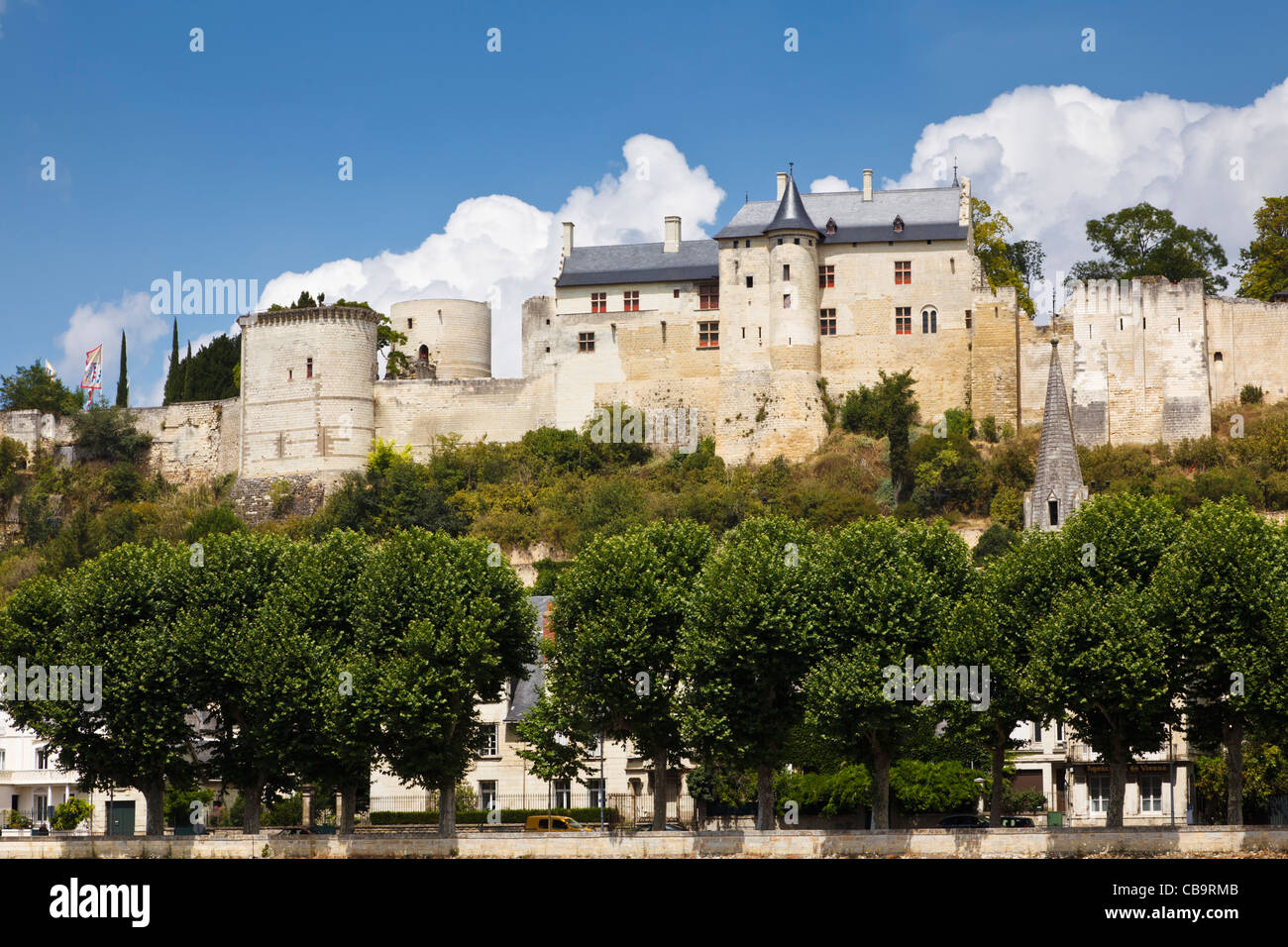 Chateau at Chinon in the Loire Valley, France Stock Photo