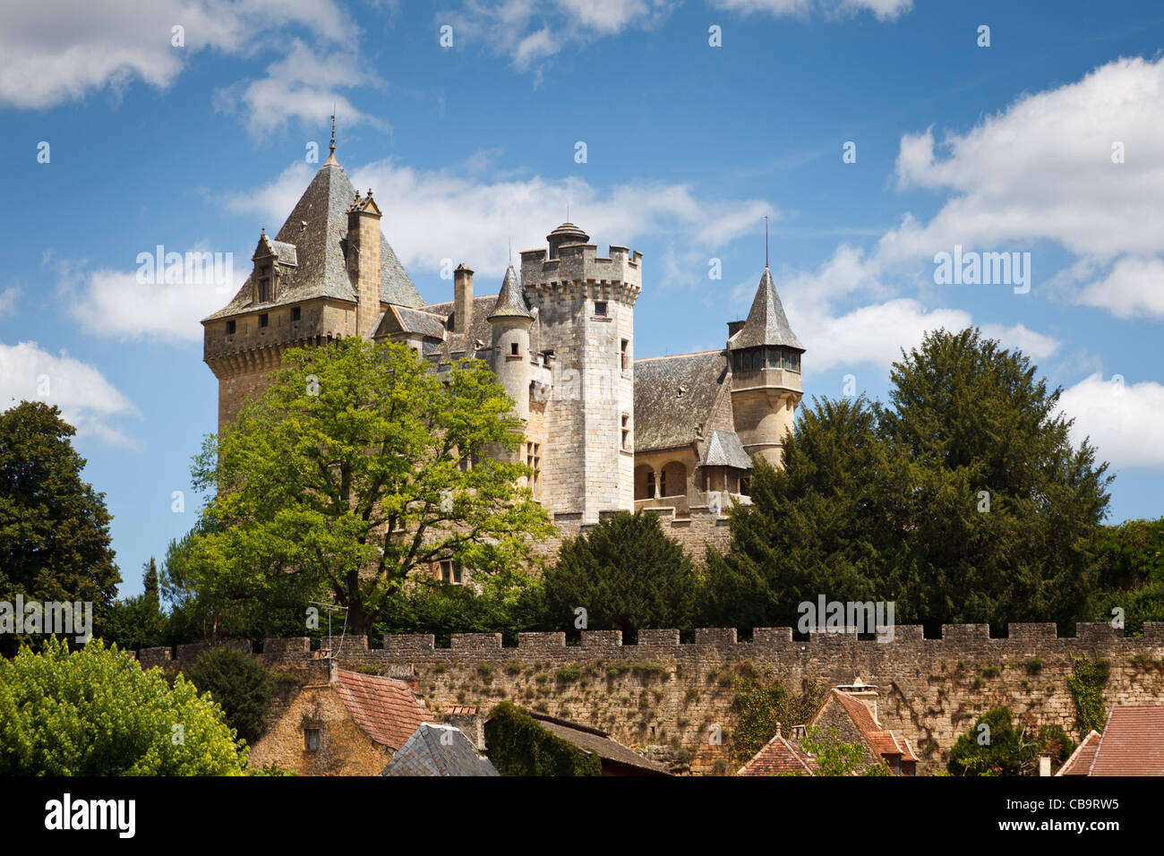 Montfort chateau at Vitrac, Dordogne, France Stock Photo