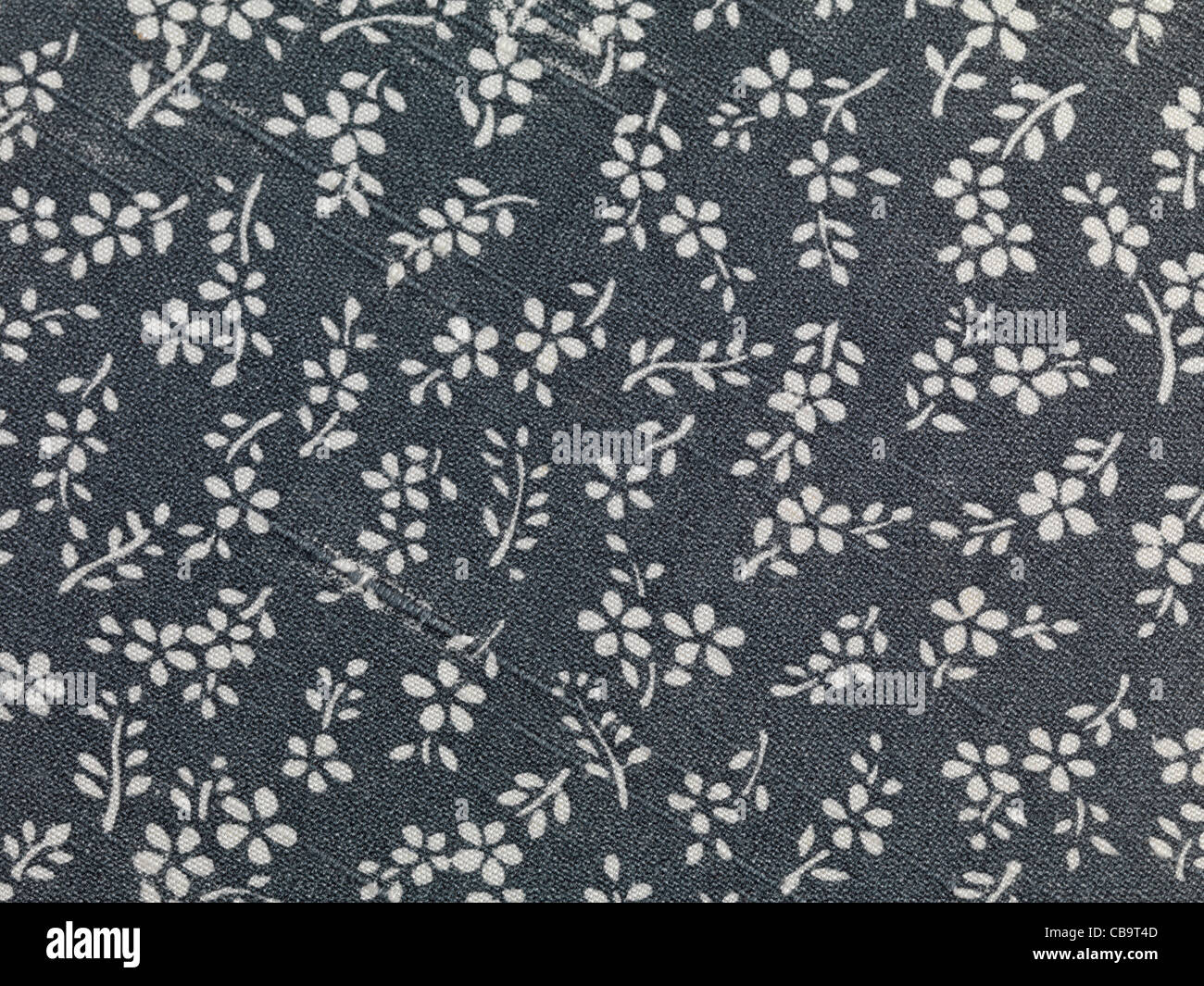 Gray floral fragment of vintage silk Japanese kimono fabric pattern Stock Photo