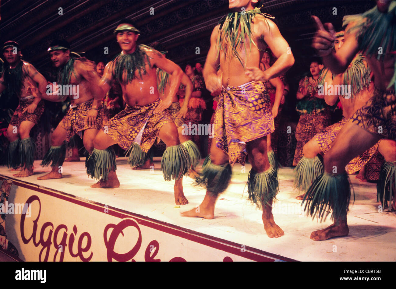 Western Samoa, Upolu Island, Aggie Grey's Hotel, Fiafia Dancers Stock Photo