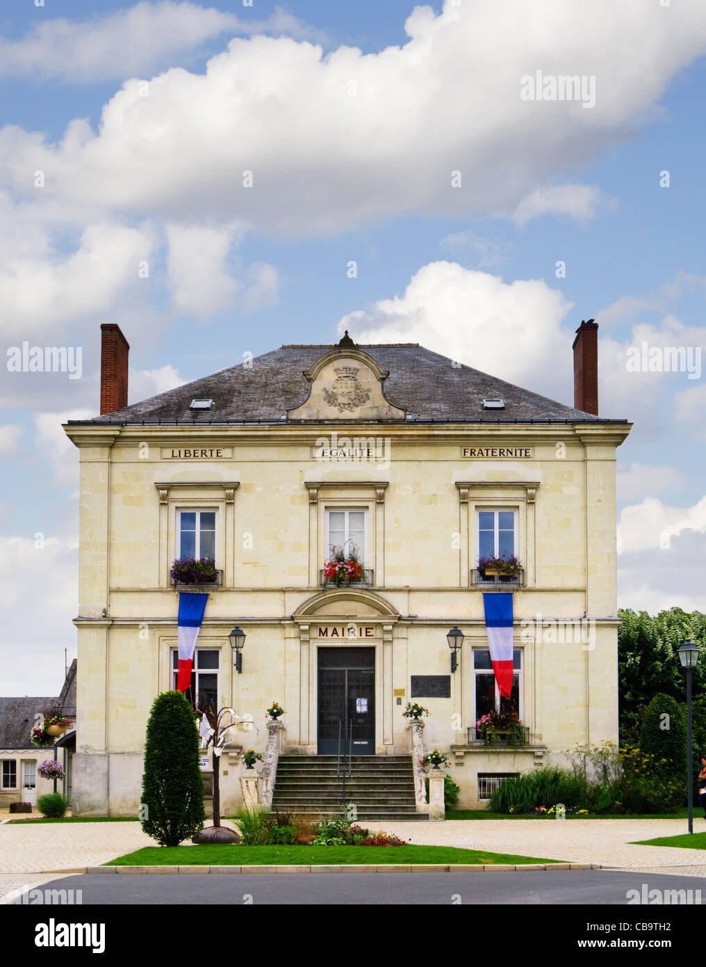 Mairie or town hall in Langeais, Loire Valley, France Stock Photo