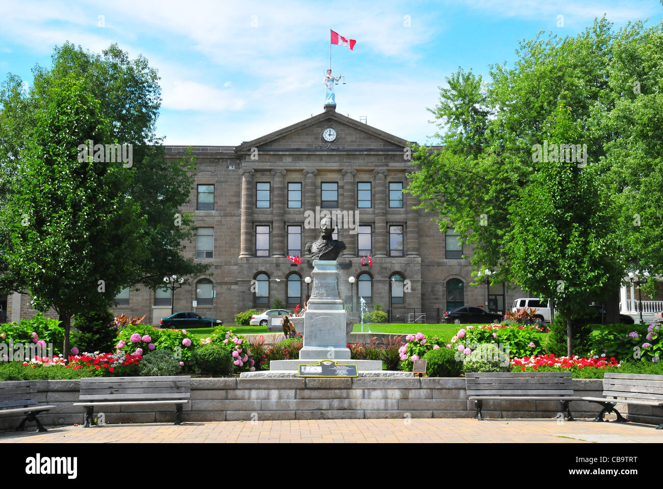 Court house building and green, Brockville, Ontario Stock Photo