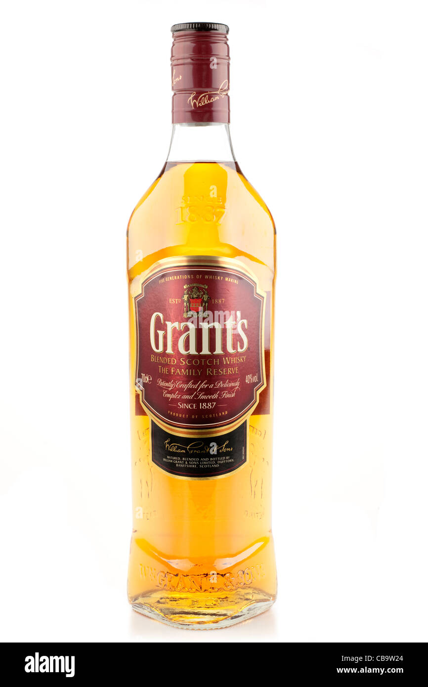 70 cl bottle of Grants blended scotch whisky Stock Photo