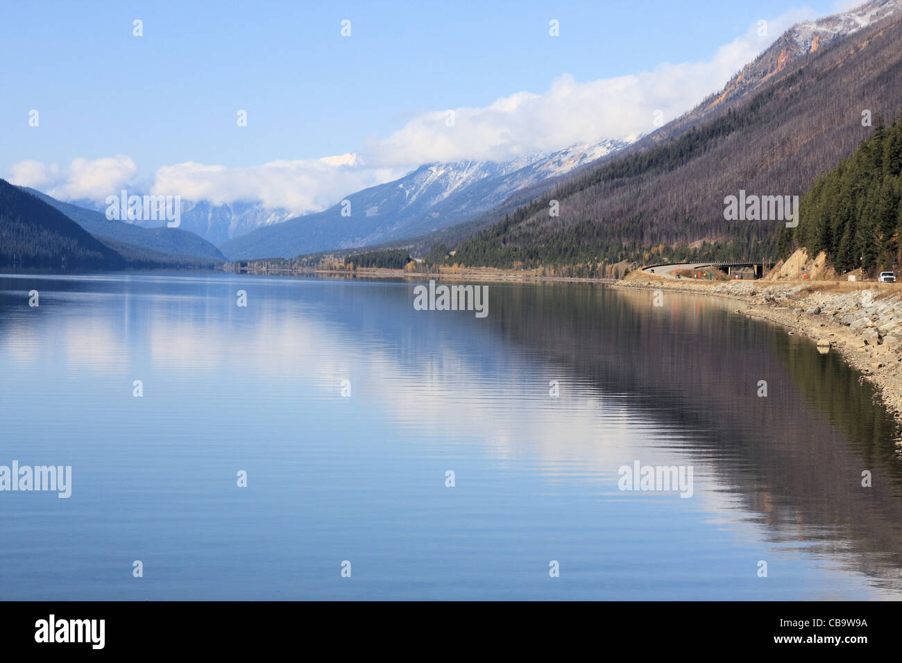 Moose Lake on the Yellowhead Highway in British Columbia, Canada Stock Photo