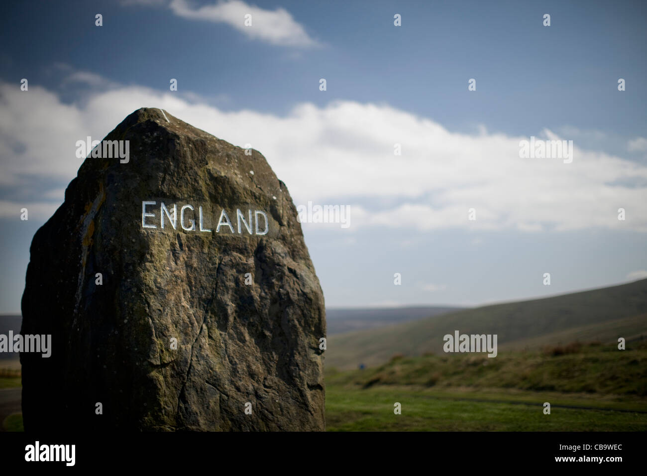 Stone Marking England-Scotland Border, Carter Bar, Lowlands, Scotland ...