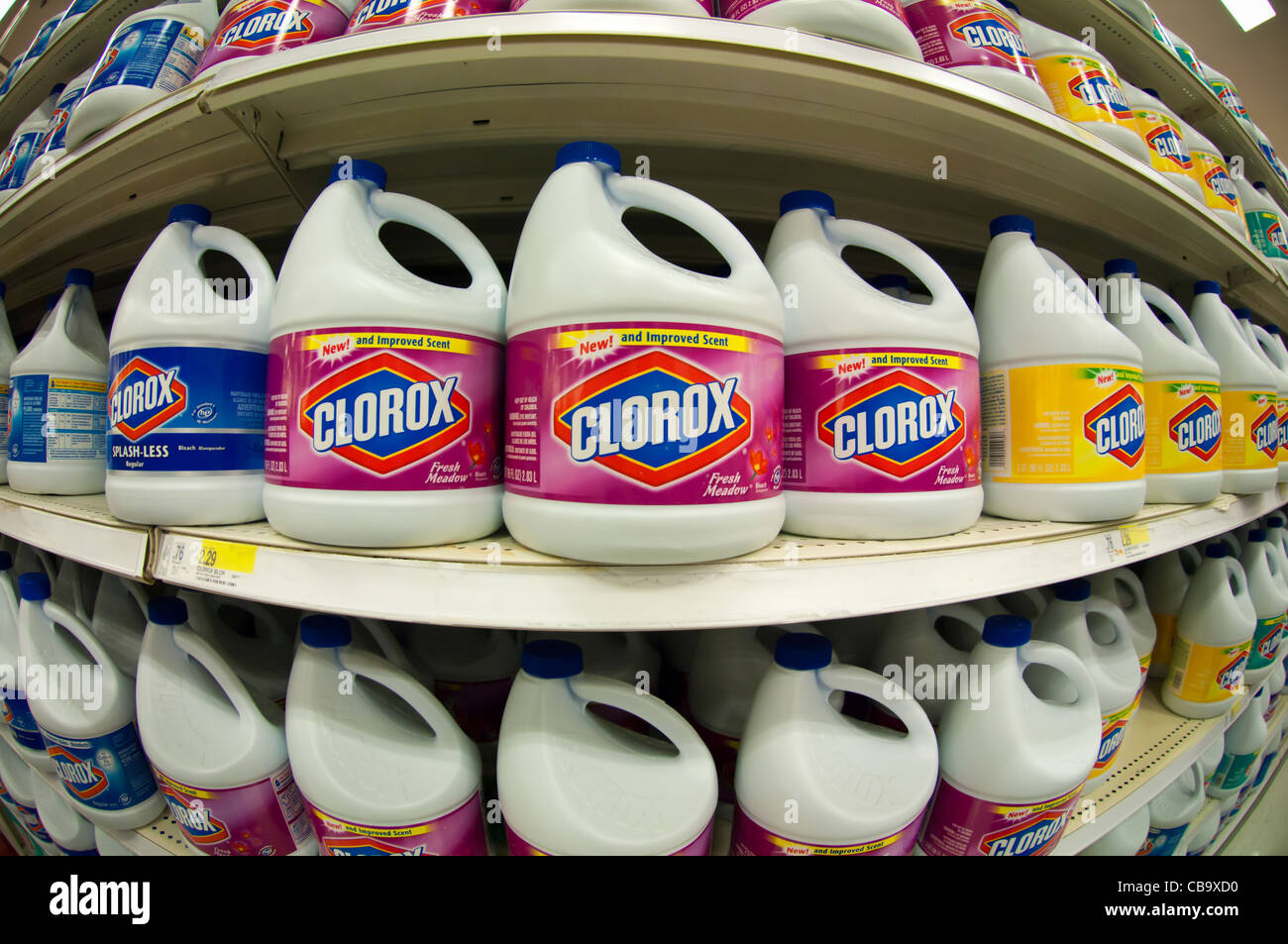 Clorox bleach in the grocery department in a store in Elmhurst in the