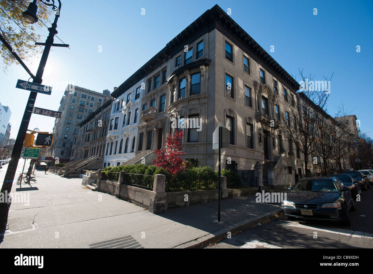 Row houses on Convent Avenue in the Hamilton Heights Historic District
