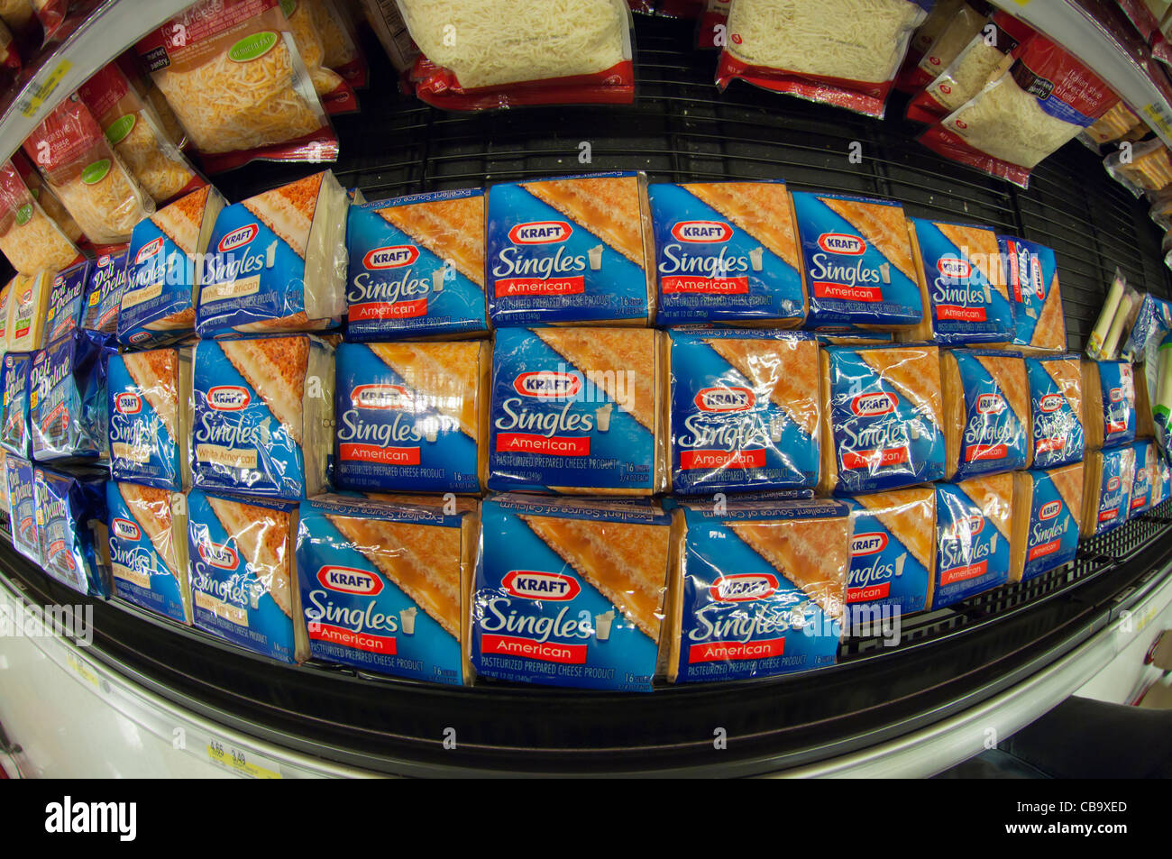 Kraft American cheese in the grocery department in a Target store in