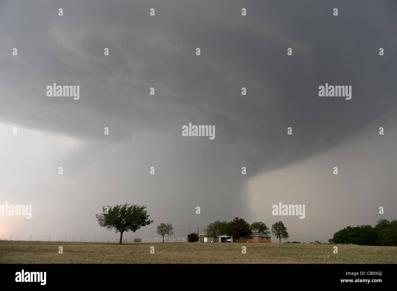 Severe thunderstorm over north Texas Stock Photo Alamy